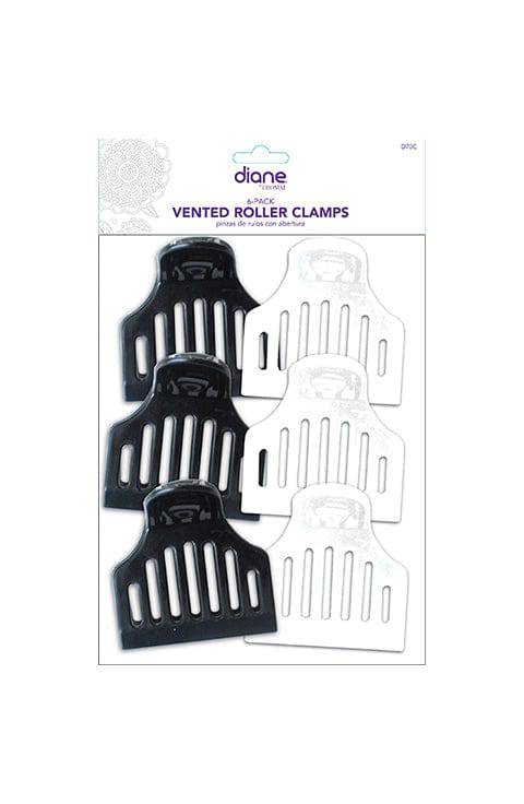 Diane D70C Vented Roller Clamps – Black and White - Palace Beauty Galleria