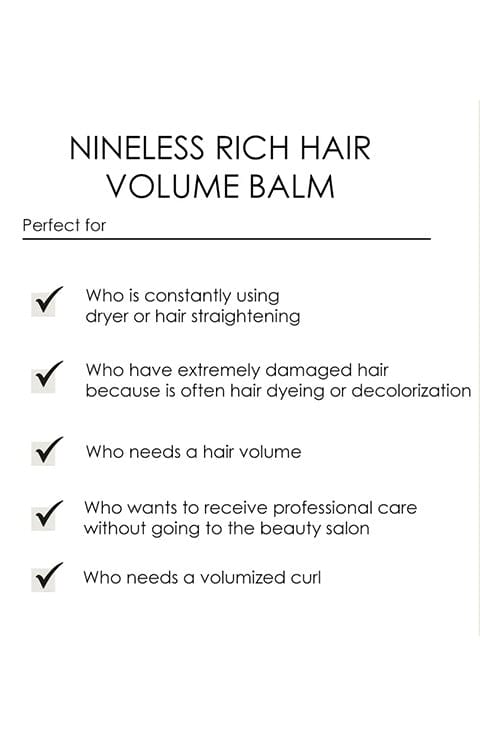NINELESS - Magic Nine Rich Hair Volume Balm 150Ml - Palace Beauty Galleria