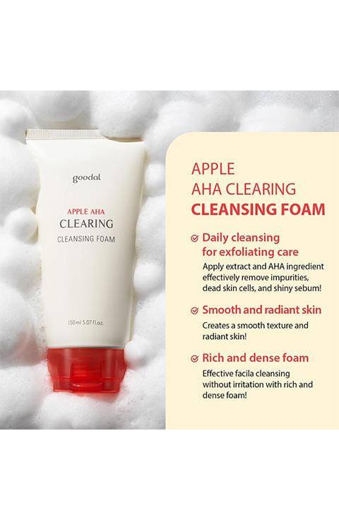 Goodal Apple AHA Clearing Cleansing Foam for Sensitive Skin  150Ml - Palace Beauty Galleria