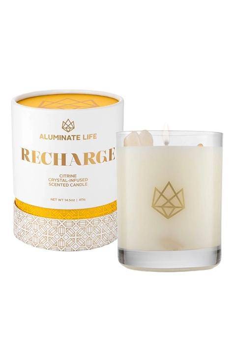 ALUMINATE LIFE RECHARGE CANDLE Citrine Crystal-Infused Scented Candle - Palace Beauty Galleria