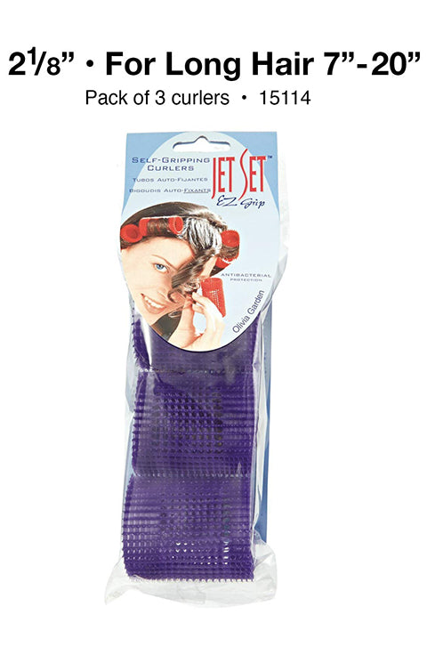 Olivia Garden Jet Set Self-Gripping Curler For Setting Or Perming 2.12 Inch (Pack of 3) - Palace Beauty Galleria
