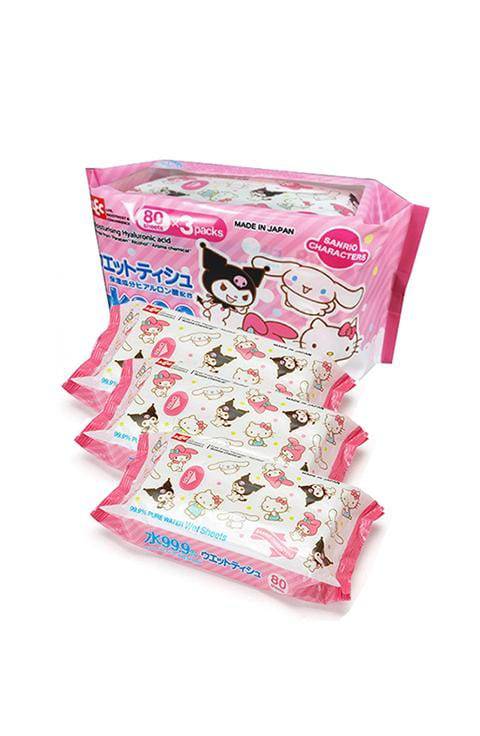 LEC SANRIO CHARACTERS WET TISSUE 80S x 3Ea - Palace Beauty Galleria