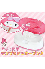 My Melody Face Die-cut 80 pcs Wet Wipes w/ Case Sanrio Made in Japan - Palace Beauty Galleria