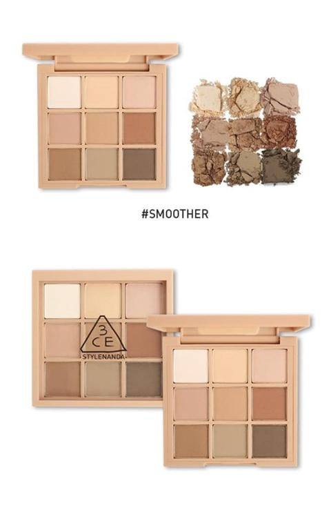 3CE MOOD RECIPE MULTI EYE COLOR PALETTE #SMOOTHER, #OVERTAKE - Palace Beauty Galleria