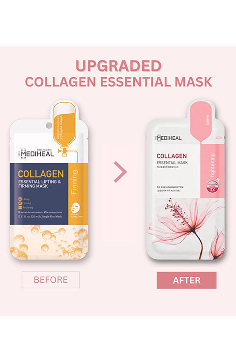 Mediheal Collagen Essential Mask 10pcs , 1Box (4Pcs) - Palace Beauty Galleria