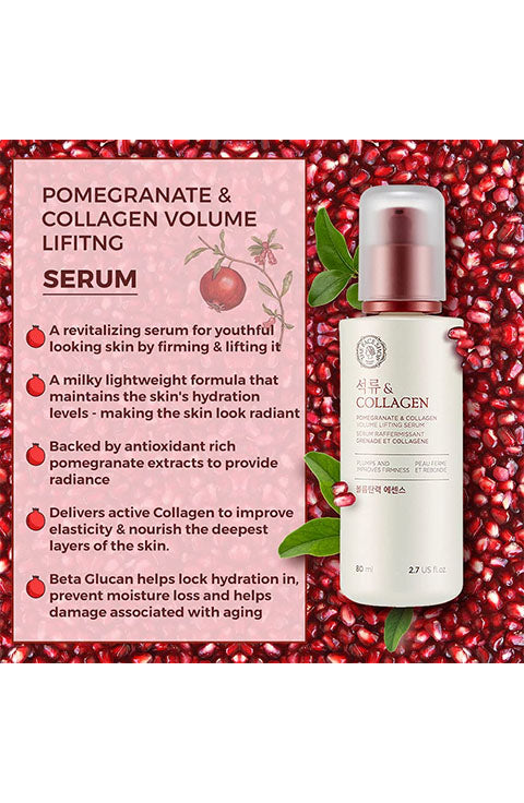 The Face Shop Pomegranate & Collagen Volume Lifting Serum 80ML - Palace Beauty Galleria