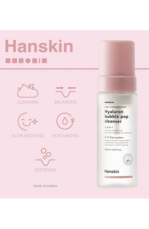 Hanskin Real Complexion Hyaluron Bubble Pop Cleanser - Palace Beauty Galleria