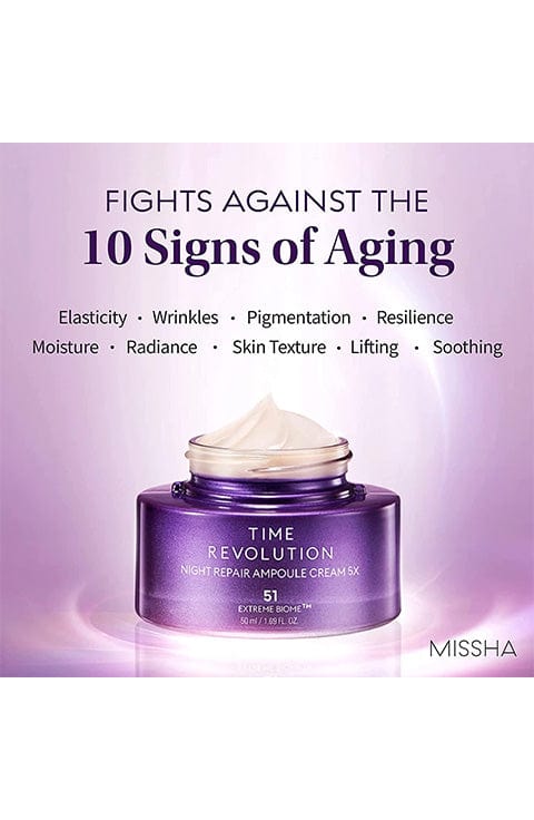MISSHA Time Revolution Night Repair Ampoule Cream (5X) 50ml - Palace Beauty Galleria