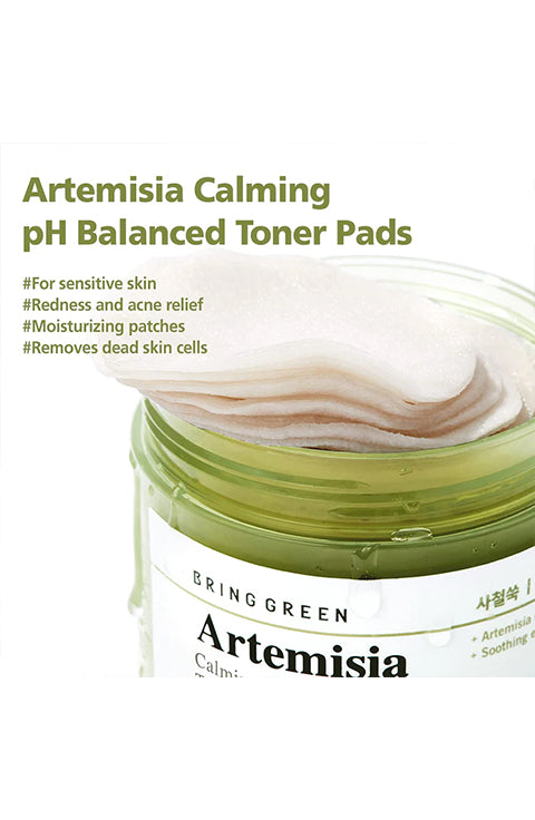 BRING GREEN Artemisia Calming pH Balance Toner Pad 75pcs double set - Palace Beauty Galleria
