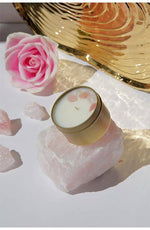 ALUMINATE LIFE SLEEP CANDLE TIN Rose Quartz Infused Candle Tin - Palace Beauty Galleria
