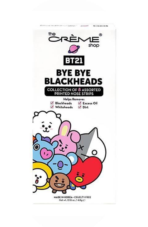 The Crème Shop | BT21: Bye Bye Blackheads - Printed Pore Strips (Set of 8) - Palace Beauty Galleria