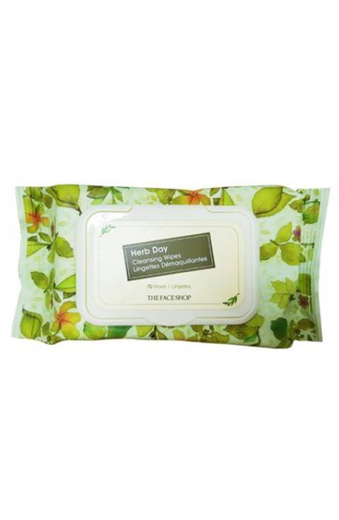 THE FACE SHOP HERB DAY CLEANSING TISSUE - 1PACK (70PCS) - Palace Beauty Galleria
