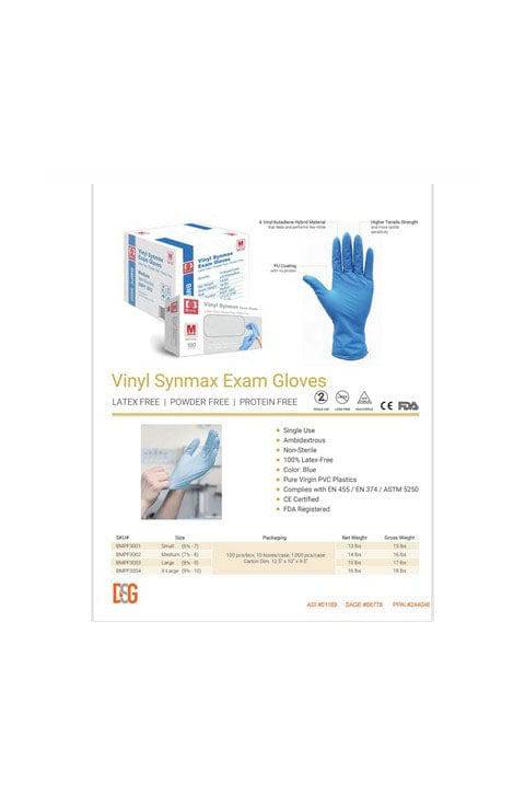 Basic™ Synmax Exam Gloves - Blue M, L Size - Palace Beauty Galleria