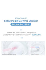 ETUDE HOUSE SoonJung pH 6.5 Whip Cleanser  (150ml) - Palace Beauty Galleria