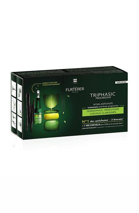 Rene Furterer TRIPHASIC Progressive Concentrated Serum, Hereditary & Hormonal Thinning Hair, Drug Free - Palace Beauty Galleria