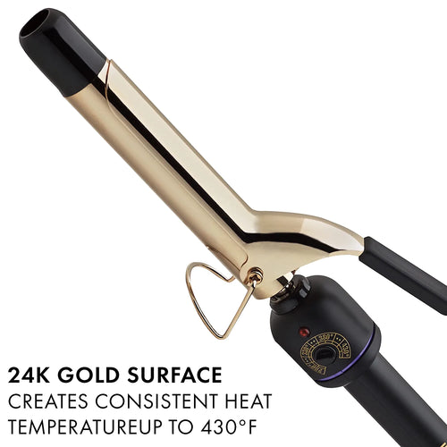 Hot Tools Pro Artist 24K Gold Curling Iron | Long Lasting, Defined Curls (1 in) - Palace Beauty Galleria