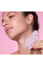 Skin Gym Rose Quartz Gua Sha Crystal Sculpty Tool - Palace Beauty Galleria