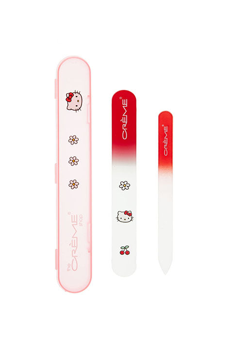 The Crème Shop x Hello Kitty Premium Glass Nail File Set (Red) - Palace Beauty Galleria
