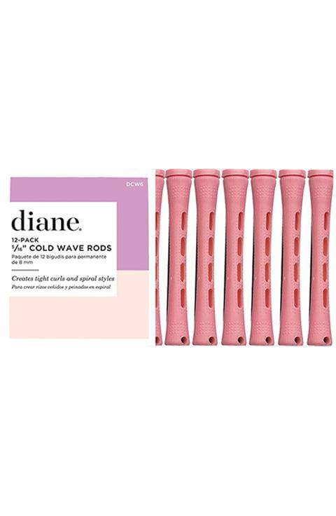 Diane Cold Wave Rods, Pink, 5/16", 12 Count DCW6 - Palace Beauty Galleria