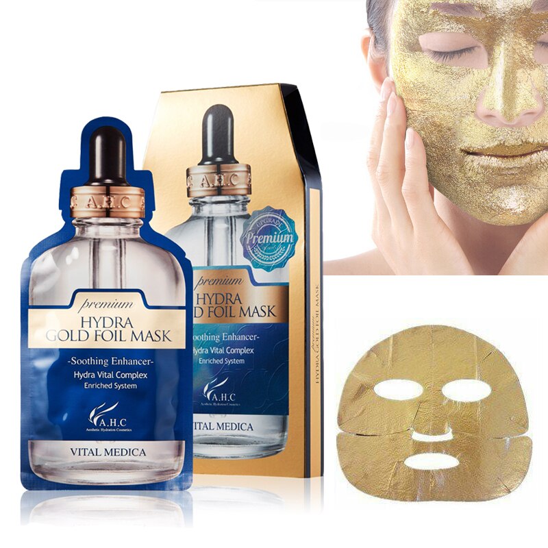 A.H.C - Premium Hydra Gold Foil Mask 1 Sheet, 5 Sheet - Palace Beauty Galleria