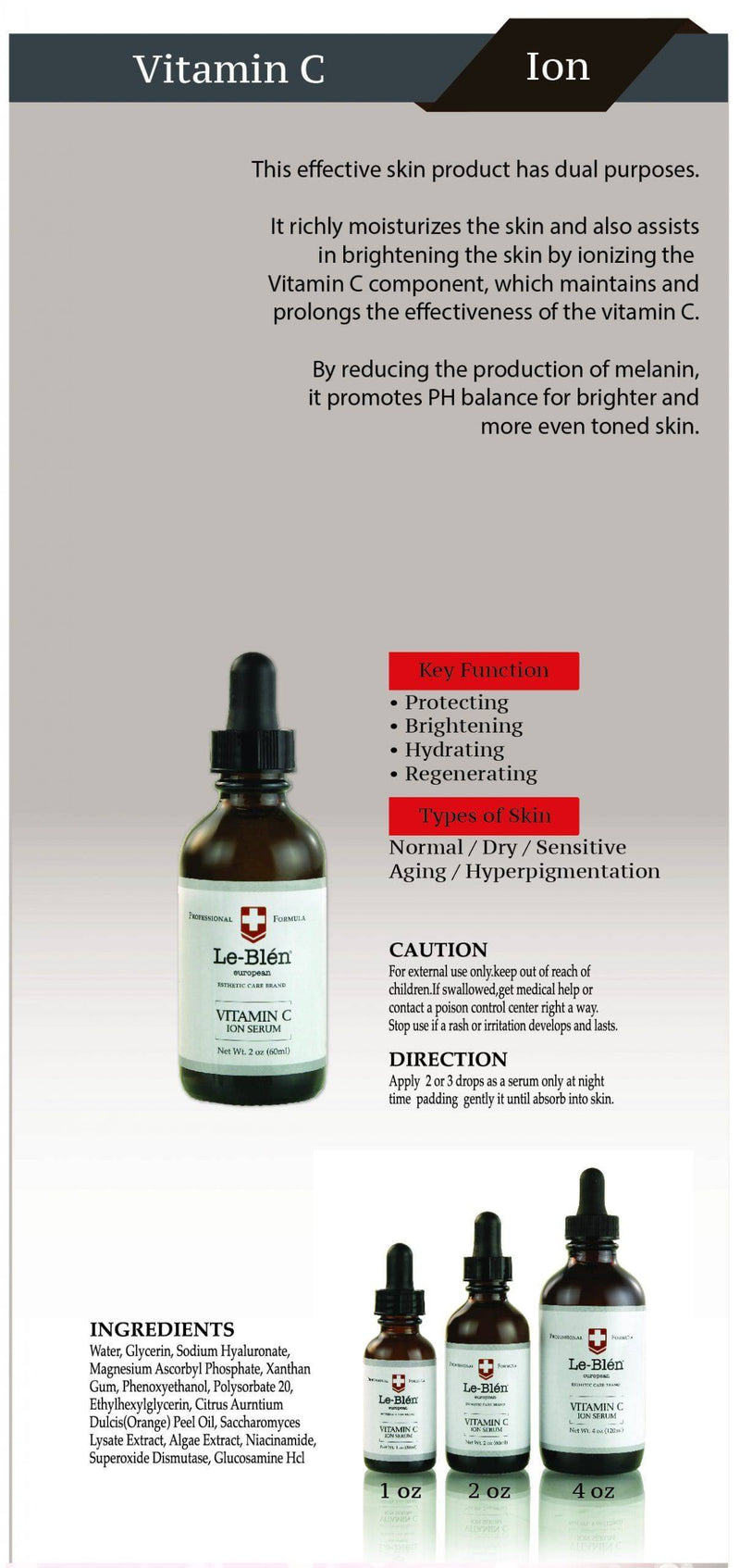 Le-Blen Vitamin C serum - Palace Beauty Galleria