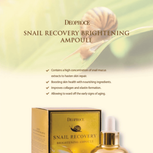 DEOPROCE SNAIL RECOVERY BRIGHTENING AMPOULE 1.01FL.OZ(30ML) - Palace Beauty Galleria