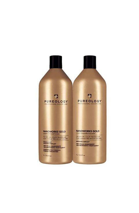 PUREOLOGY NANOWORKS GOLD CARE 1L  Shampoo and Condition - Palace Beauty Galleria